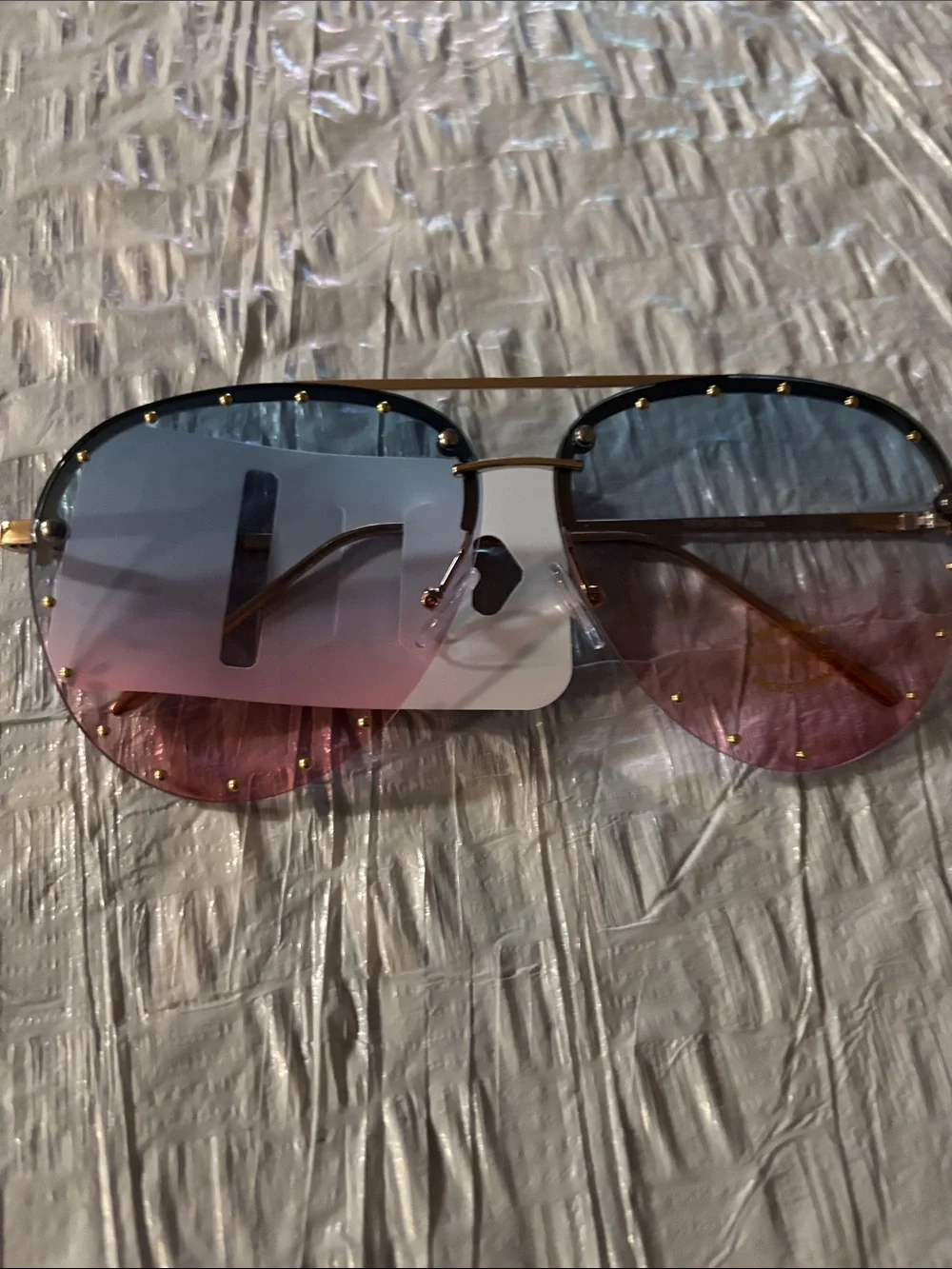 Claire's Pink and Blue Gradient Aviator Sunglasses